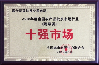 2018年度全國農(nóng)批市場行業(yè)蔬菜類十強(qiáng)市場